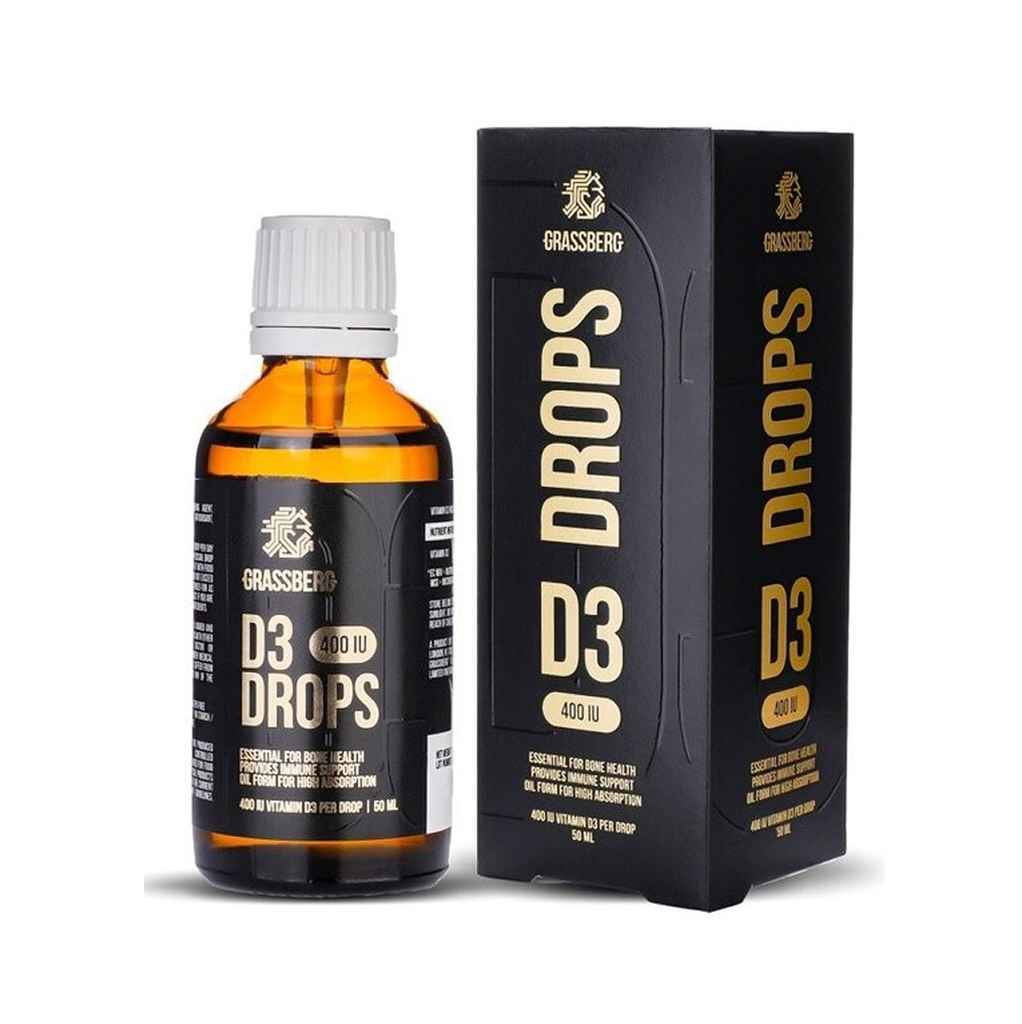 [9214] Grassberg Drops D3 400IU -  50ml - 40 Servings