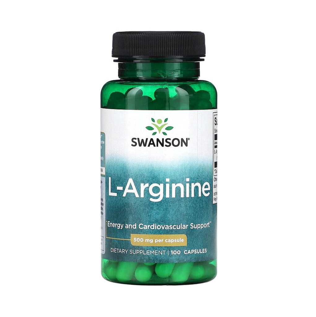 [10405] SWANSON L-Arginine 500 mg 100 Caps -100 Servings