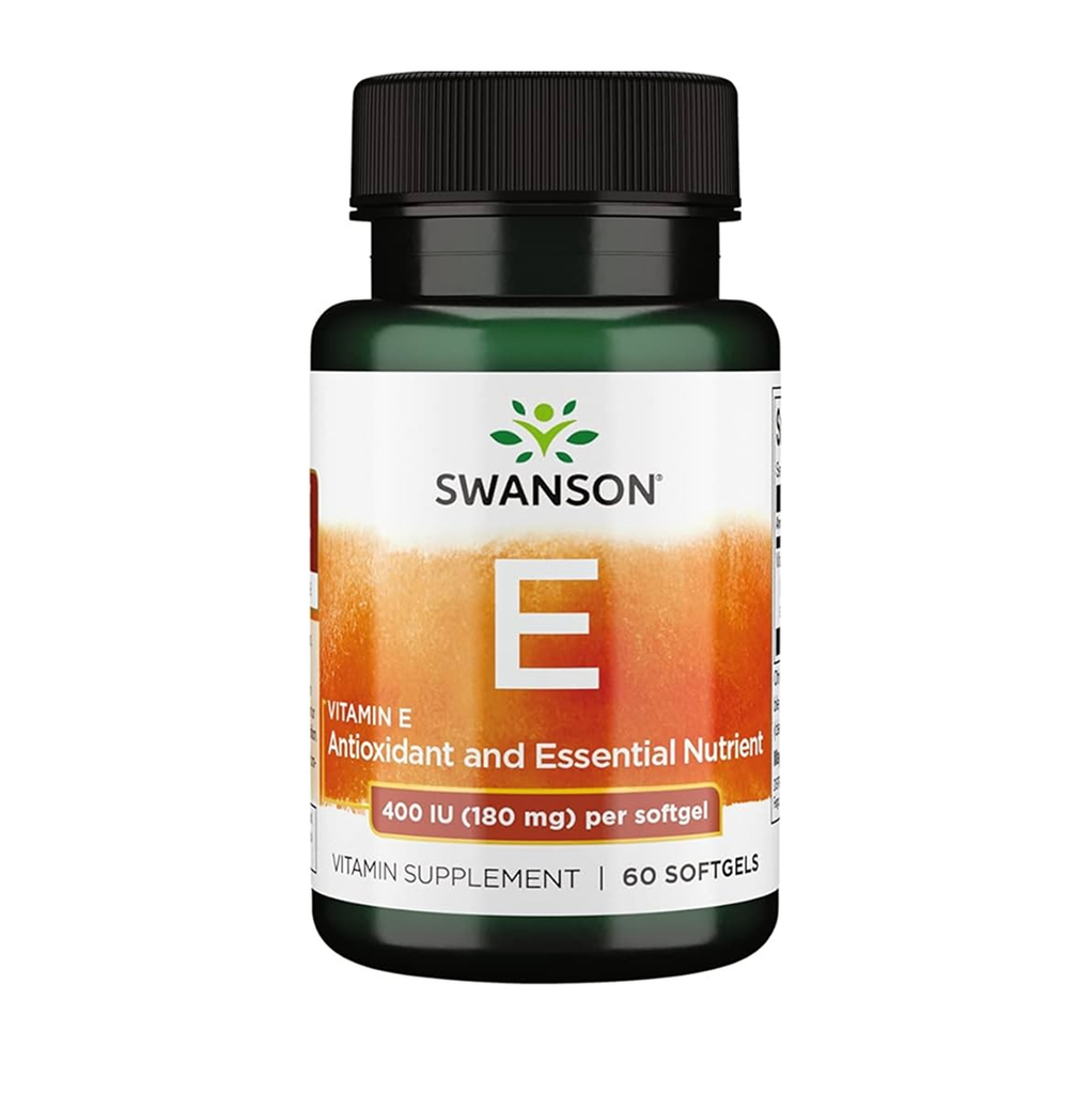 [10446] Swanson Vitamin E 400 IU 60 Softgels - 60 Servings
