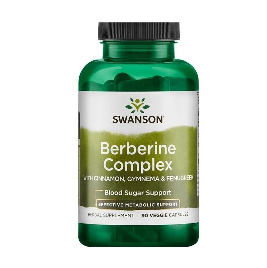 [10628] Swanson Berberine Complex with Cinnamon, Gymnema & Fenugreek - 90 Vcaps - 90 Servings