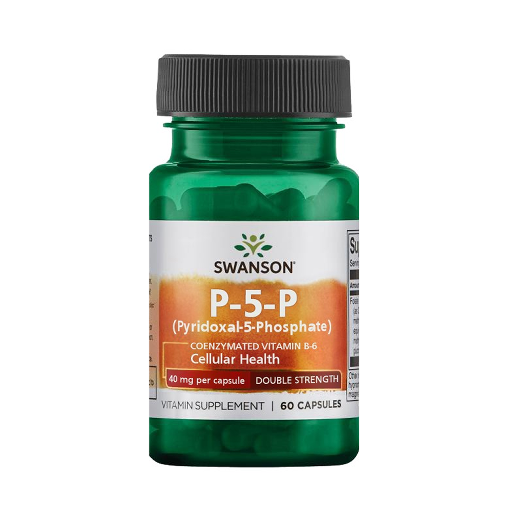 [10681] Swanson P-5-P (Pyridoxal-5-Phosphate) Coenzymated Vitamin B6  40 mg - 60 Caps - 60 Servings