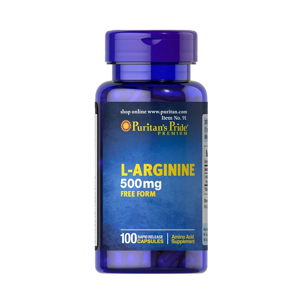 [10693] Puritan's Pride L-Arginine 500 mg 100 Caps -100 Servings