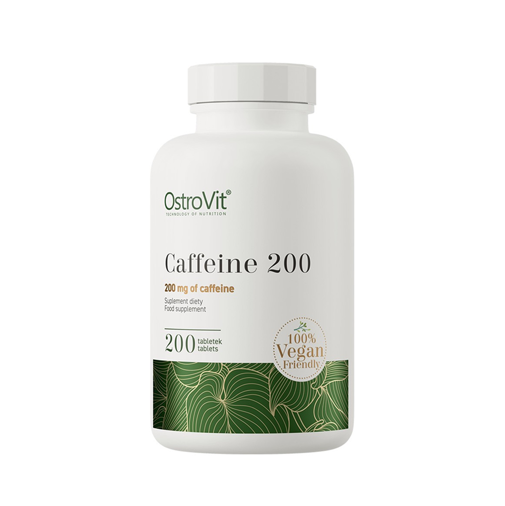 [10941] OstroVit Caffeine 200 mg VEGE 200 Tabs - 200 Servings