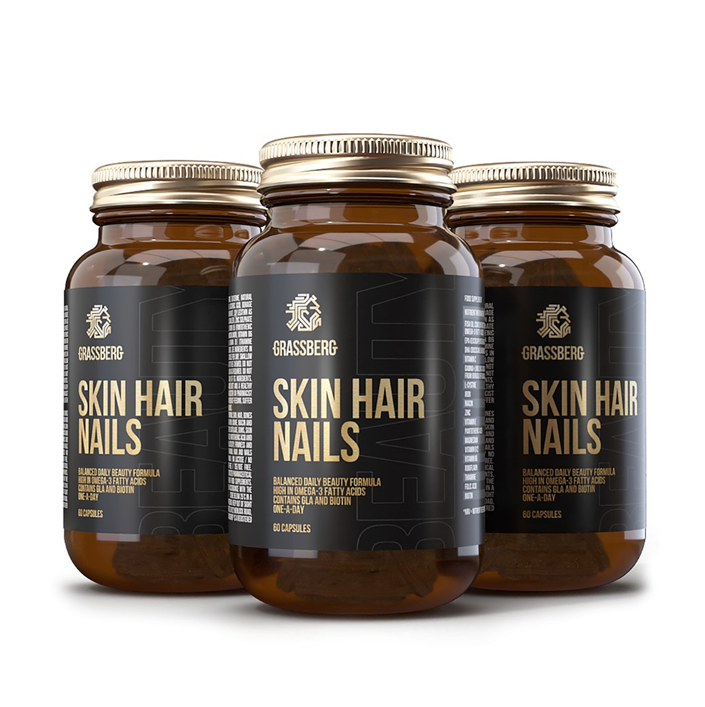 [11023] Grassberg Skin Hair & Nails 60 Tabs - 60 Servings