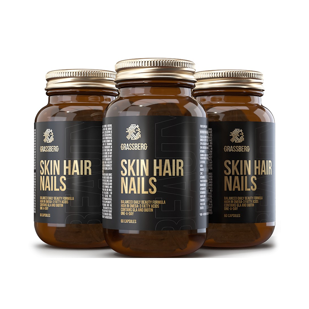 [11024] Grassberg Skin Hair & Nails 120 Tabs - 120 Servings