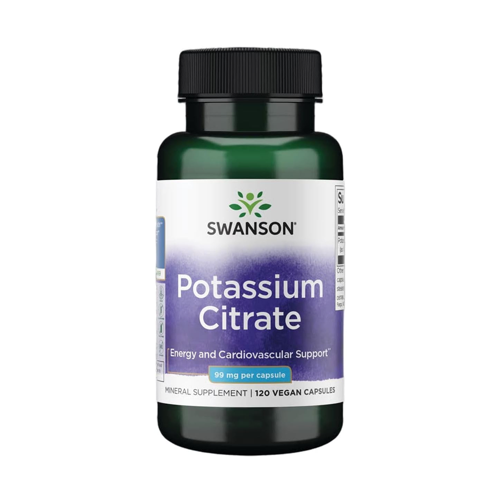[11060] Swanson Potassium Citrate 99 mg 120 Caps - 120 Servings