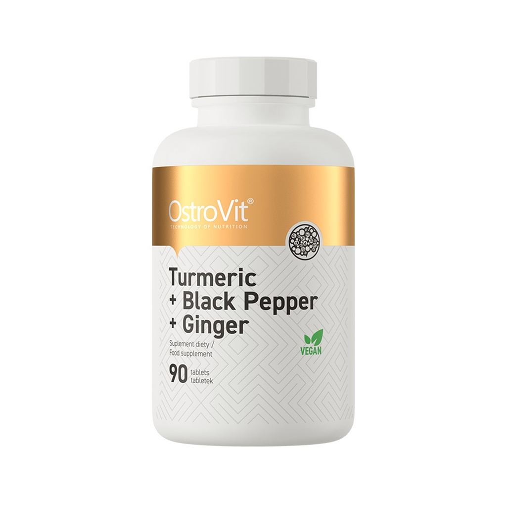 [11113] OstroVit Turmeric + Black Pepper + Ginger 90 Tabs - 90 Servings