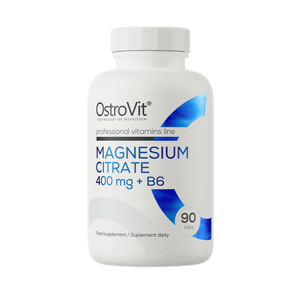 [11189] OstroVit Magnesium Citrate 400 mg + B6 90 Tabs - 30 Servings
