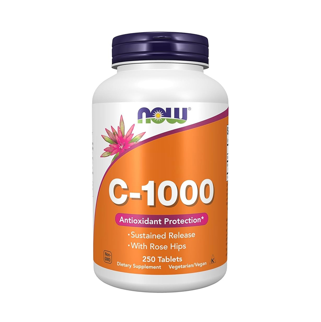 [11322] Now Vitamin C-1000 Veg 250 Tabs - 250 Servings