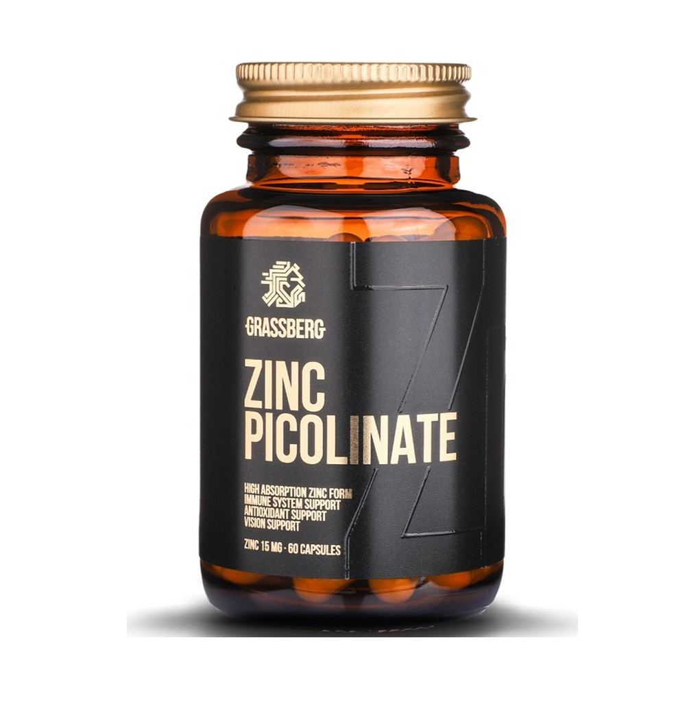 [11435] Grassberg Zinc Picolinate 15 mg 60 Caps - 60 Servings