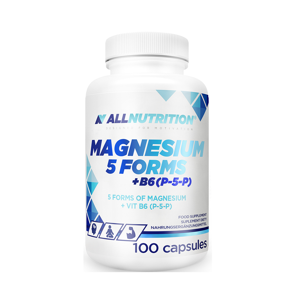 ALL Nutrition MAGNESIUM 5 FORMS + B6 (P-5-P) - 100 Capsules - 100 Servings
