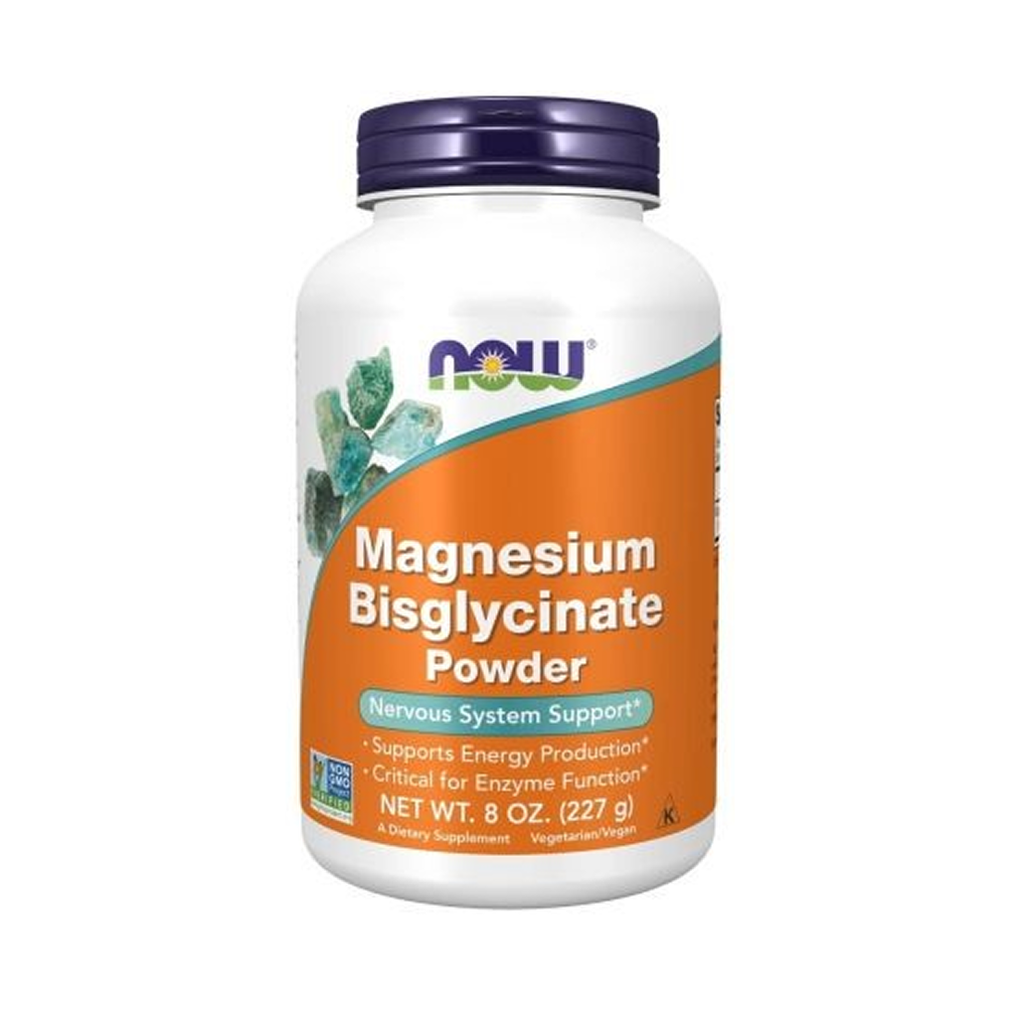 NOW Foods, Magnesium Bisglycinate Powder 227 g - 91 Servings