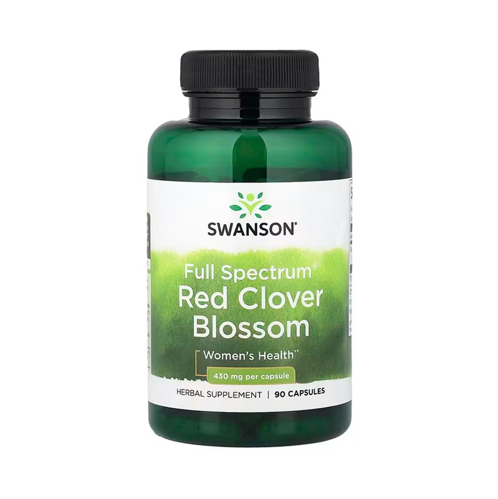 [11922] Swanson Red Clover Blossom 430 mg 90 Caps - 45 Servings
