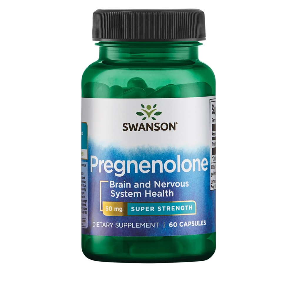 [11923] Swanson Pregnenolone Super Strength 50 mg 60 Caps - 60 Servings
