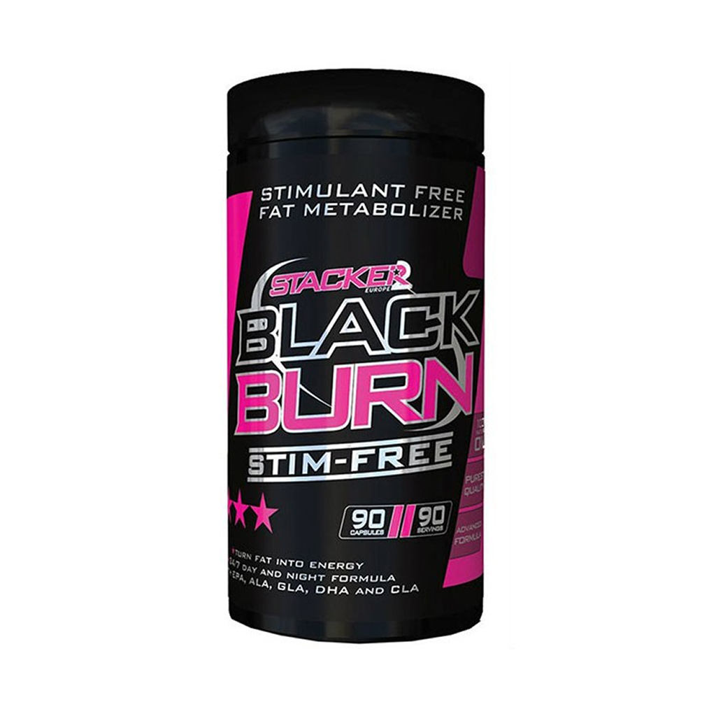 [11960] Stacker2 Black Burn Stim Free 90 Caps - 90 Servings