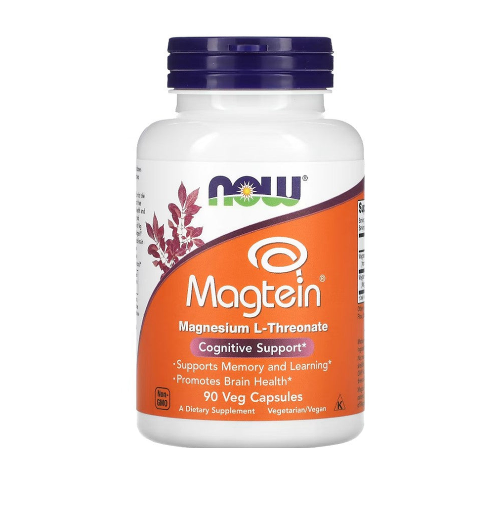 NOW Foods Magtein® Magnesium 90 Veg Caps - 30 Servings