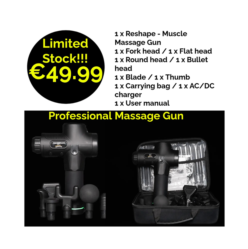 [12198] Reshape - Muscle Massage Gun, 6 Heads, 30 Speeds