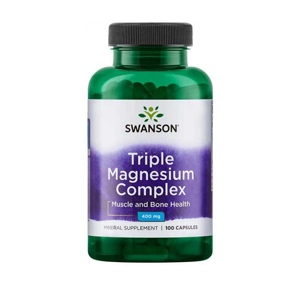 [12223] Swanson Triple Magnesium Complex 100 Capsules 400 mg - 100 Servings