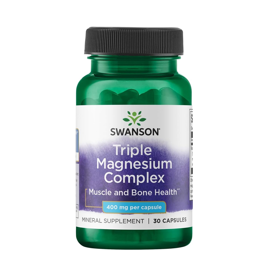 [12224] Swanson Triple Magnesium Complex 30 Capsules 400 mg  - 30 Servings