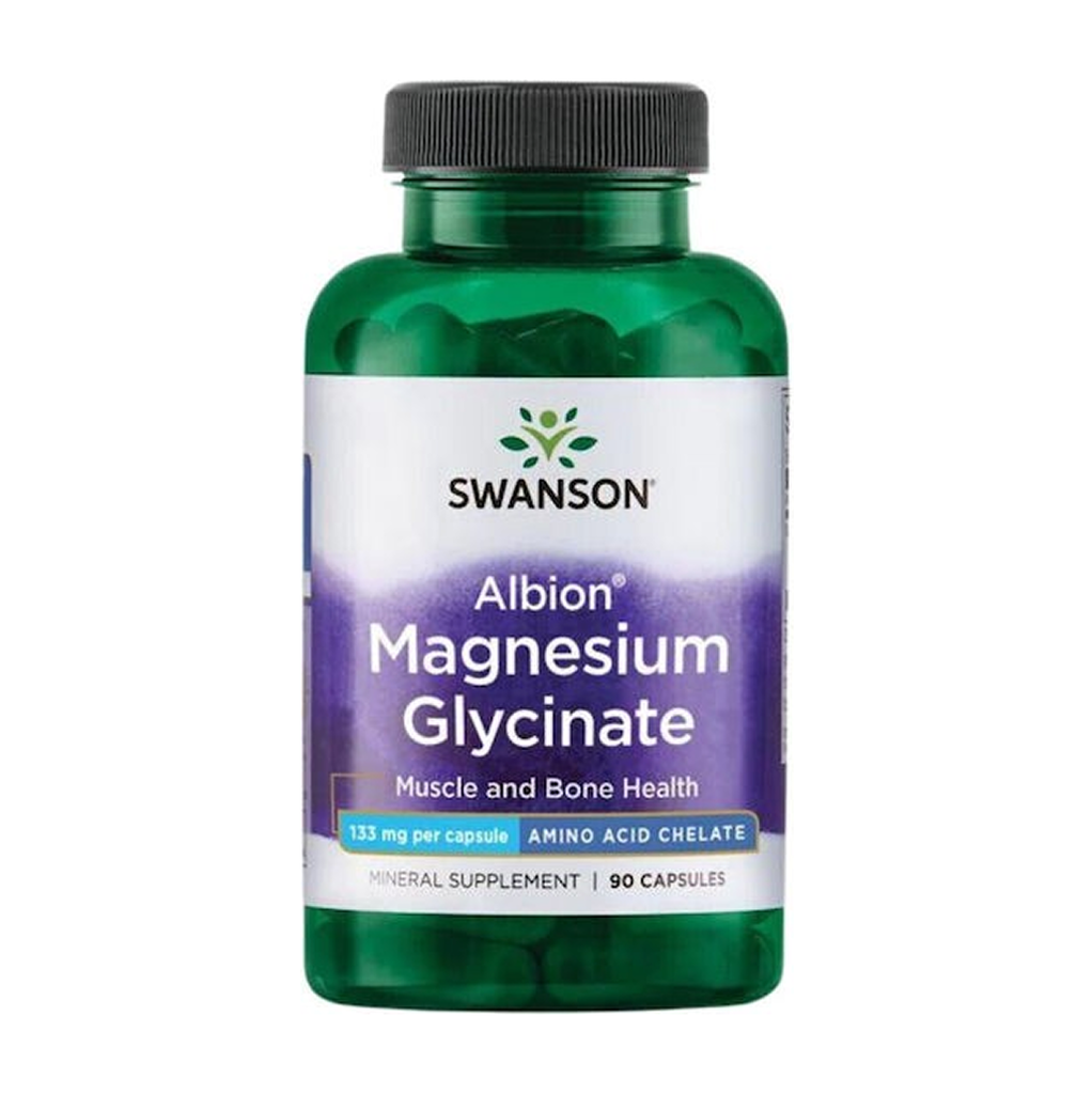[12297] Swanson Albion Magnesium Glycinate 133 mg 90 Caps - 90 Servings