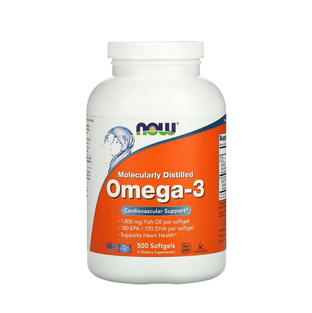 [12301] NOW Foods Omega-3 180 EPA / 120 DHA 500 Softgels - 250 Servings