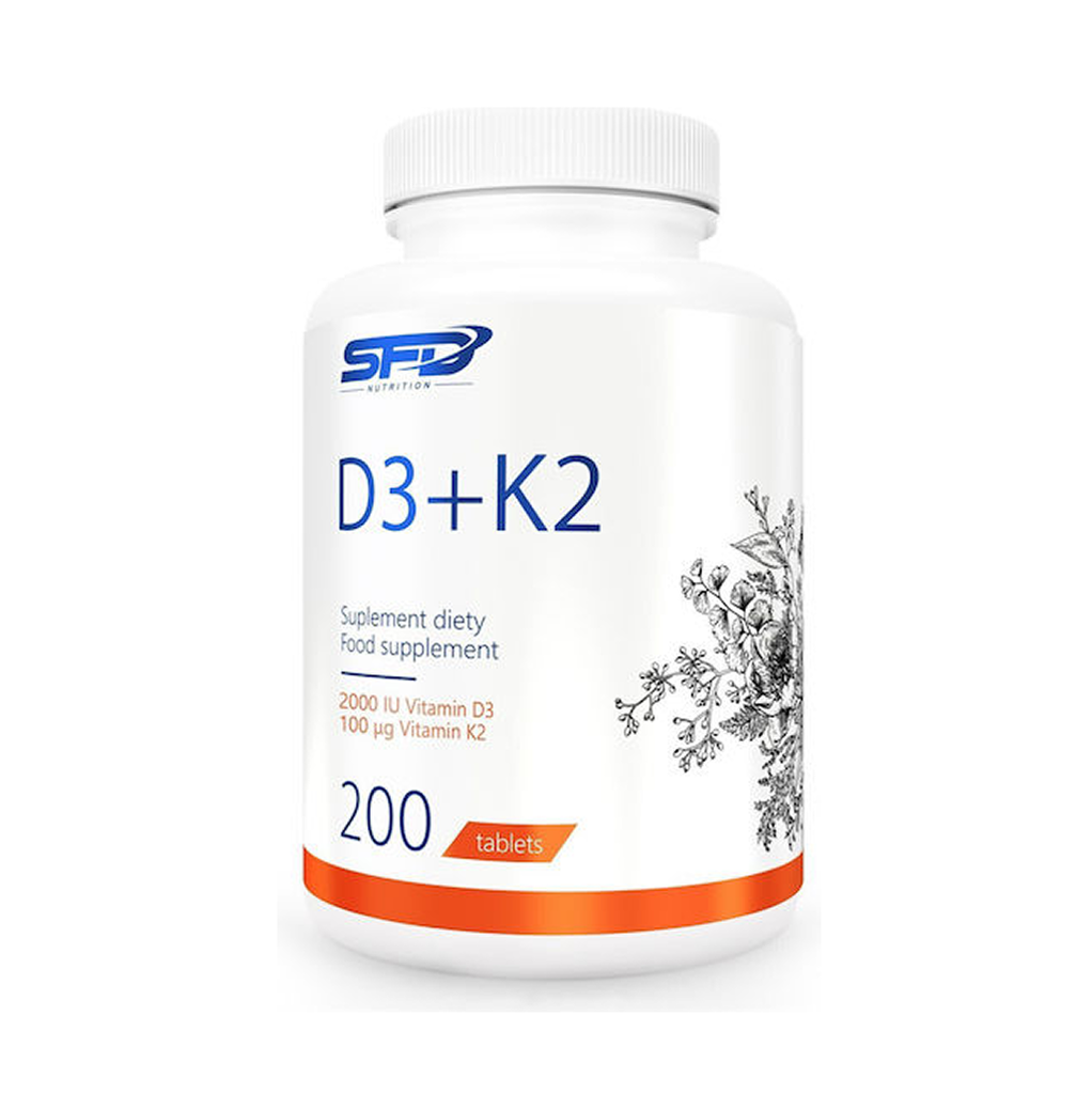 [12346] SFD VITAMIN D3 + K2 200 Tabs - 200 Servings