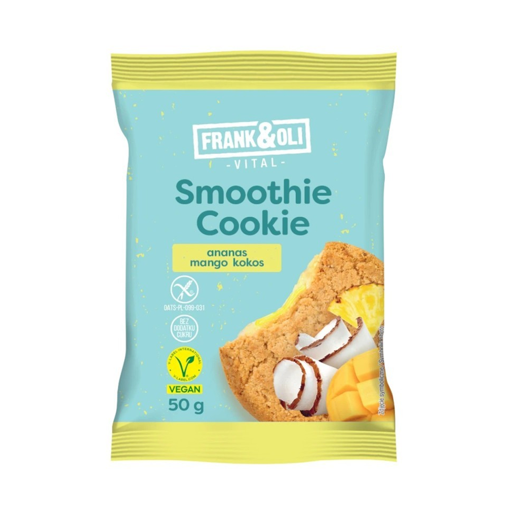[12371] Frank & Oli Smoothie Cookie Pineaple, Mango & Coconut 50 g